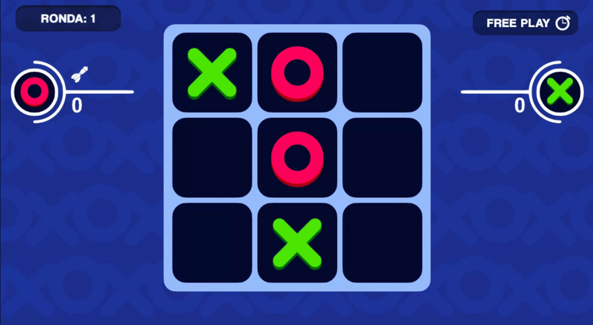 TIC TAC TOE — Conecta tres en raya con dardos antes que tu rival
